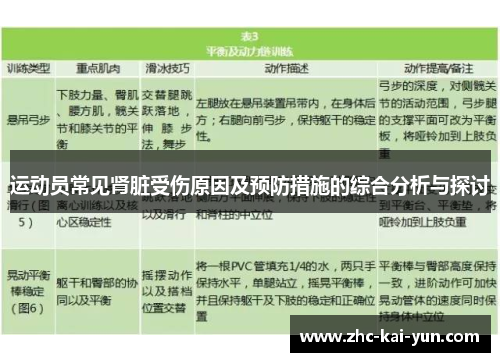 运动员常见肾脏受伤原因及预防措施的综合分析与探讨 运动员常见肾脏受伤原因及预防措施的综合分析与探讨